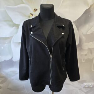 Ramoneska Zamszowa Plus Size – kurtka z kieszeniami w 3 kolorach - obrazek 7