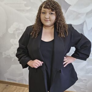 Marynarka Damska Plus Size z Podszewką – luźny włoski fason w 2 kolorach - obrazek 4