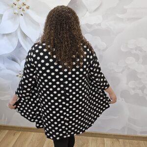Tunika Grochy Plus Size – Czarna - obrazek 4
