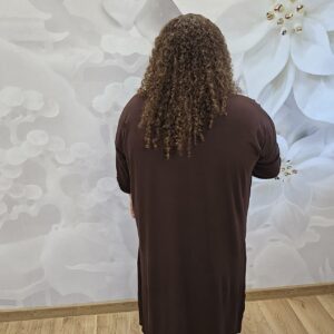 Narzutka Dłuższa Plus Size – Czekolada - obrazek 4