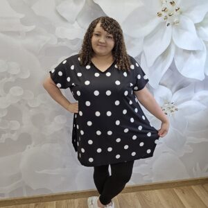 Tunika Fantazja Plus Size – Grochy - obrazek 4