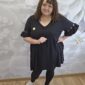 Tunika Felicja Plus Size czarna – cały fason na sylwetce