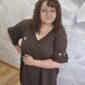 Tunika Felicja Plus Size czekoladowa – widok z przodu