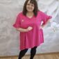 Tunika Felicja Plus Size w kolorze fuksji – widok z przodu